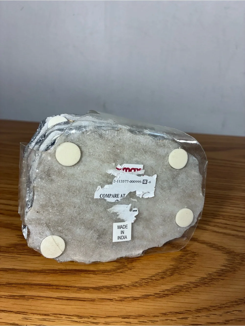 Marble Coasters with Silver Edge Set of 4